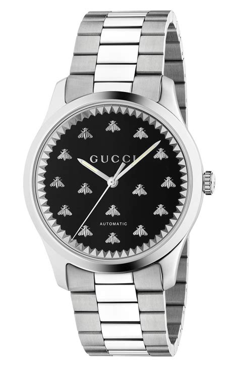 gucci watch men's automatic|gucci multi bee automatic bracelet.